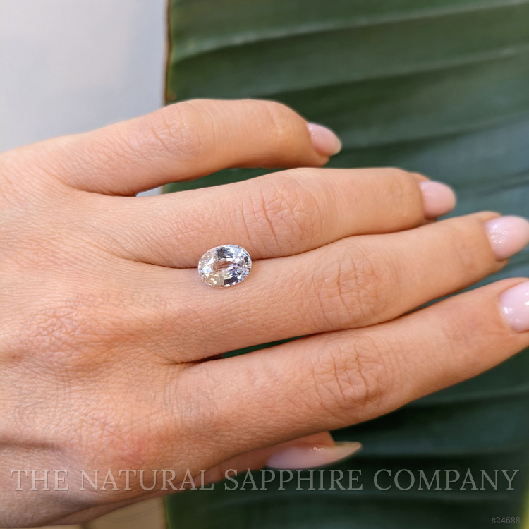 2.12 Ct. White Sapphire from Ceylon (Sri Lanka)