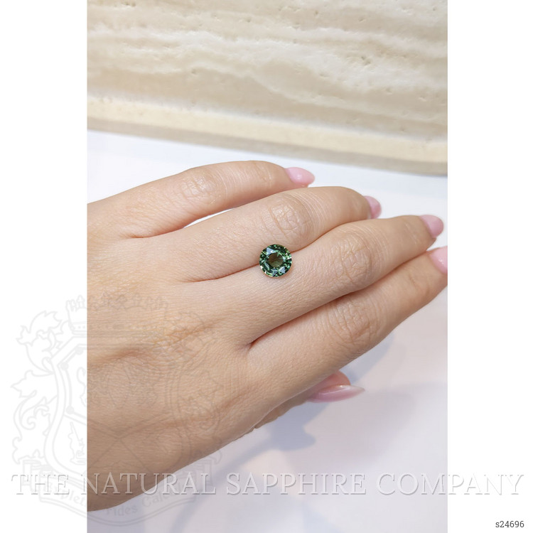 2.40 Ct. Green Sapphire from Ceylon (Sri Lanka)