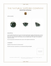 3.07 Ct. Bluish Green Sapphire from Ceylon (Sri Lanka) Appraisal