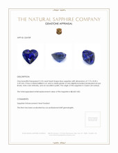2.53 Ct. Blue Sapphire from Ceylon (Sri Lanka) Appraisal