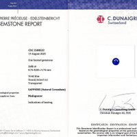 3.05 Ct. Blue Sapphire from Madagascar Scan Report