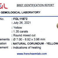 1.35 Ct. Sapphire from Ceylon (Sri Lanka) Scan Report