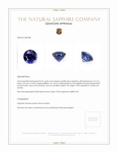 0.65 Ct. Purplish Blue Sapphire from Ceylon (Sri Lanka) Appraisal