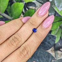 0.65 Ct. Purplish Blue Sapphire from Ceylon (Sri Lanka) Life Style