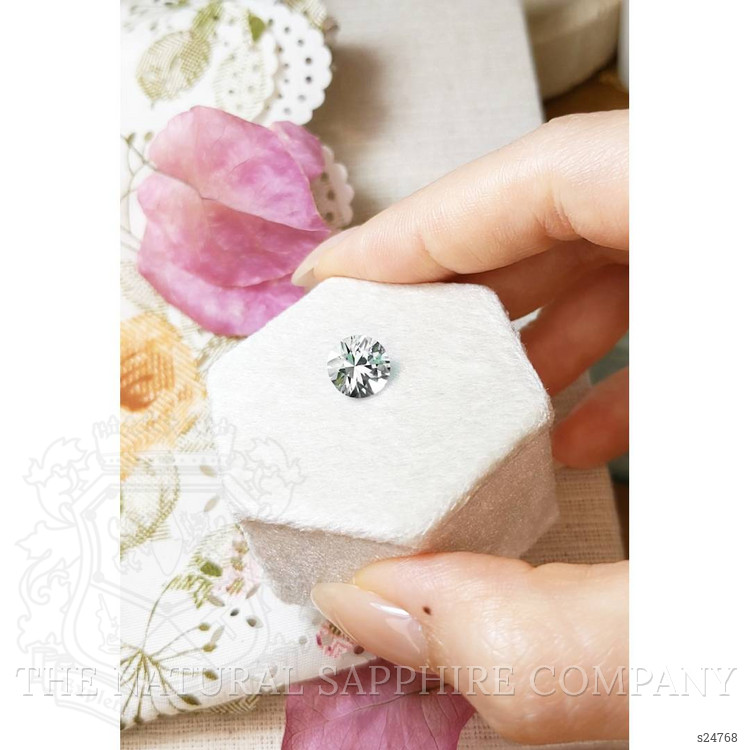 2.86 Ct. Bluish Green Sapphire from Ceylon (Sri Lanka)