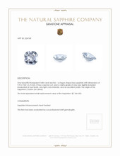 4.80 Ct. Blue Sapphire from Ceylon (Sri Lanka) Appraisal