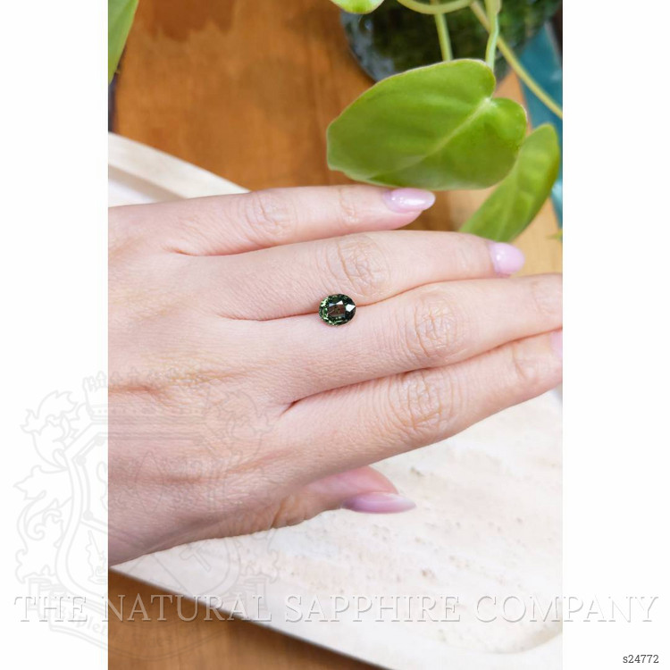 1.56 Ct. Green Sapphire from Ceylon (Sri Lanka)