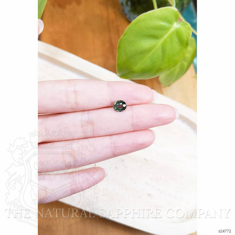 1.56 Ct. Green Sapphire from Ceylon (Sri Lanka)