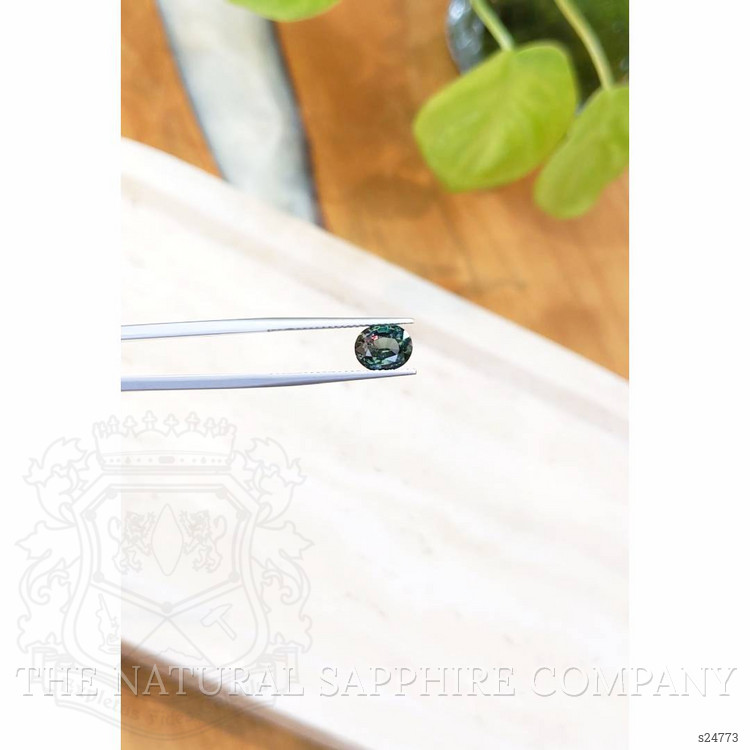 2.10 Ct. Bluish Green Sapphire from Ceylon (Sri Lanka)