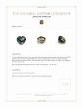 3.54 Ct. Yellowish Green Sapphire from Ceylon (Sri Lanka) Appraisal