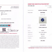 2.02 Ct. Blue Sapphire from Ceylon (Sri Lanka) Scan Report