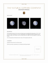 3.04 Ct. Grey Star Sapphire from Ceylon (Sri Lanka) Appraisal