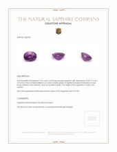 2.20 Ct. Purple Sapphire from Ceylon (Sri Lanka) Appraisal