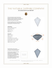 4.09 Ct. Brownish Green Sapphire from Ceylon (Sri Lanka) 3 D Scan Report
