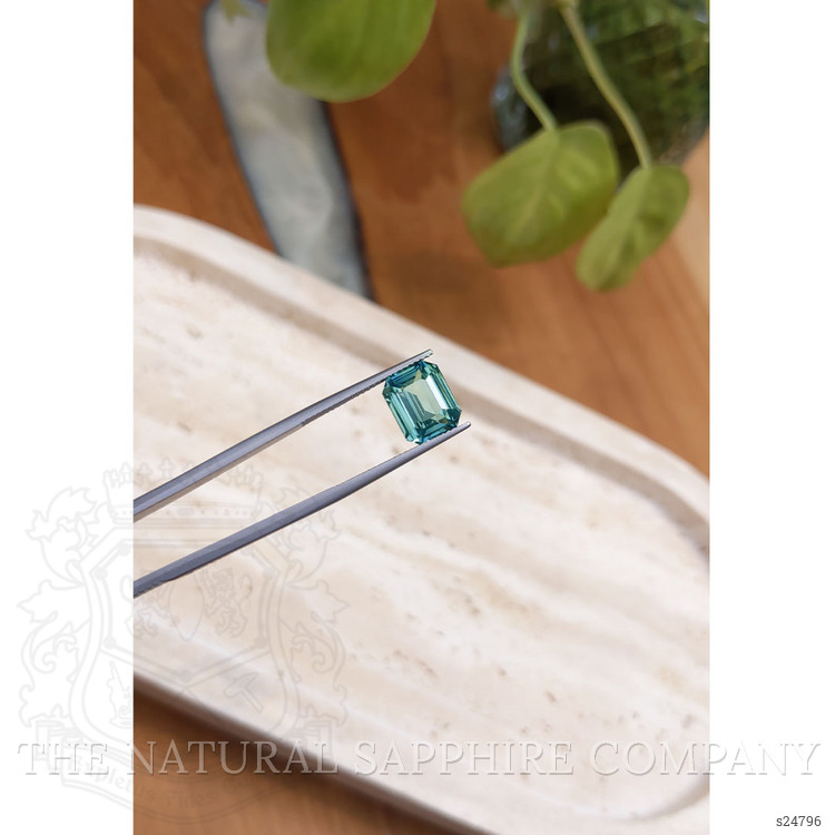 5.60 Ct. Greenish Blue Sapphire from Ceylon (Sri Lanka)