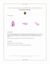 2.59 Ct. Pink Sapphire from Ceylon (Sri Lanka) Appraisal