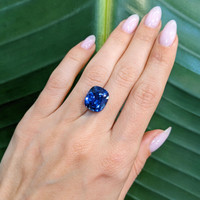 11.28 Ct. Blue Sapphire from Ceylon (Sri Lanka) Life Style