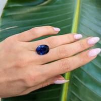 10.27 Ct. Blue Sapphire from Ceylon (Sri Lanka) Life Style