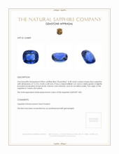 8.58 Ct. Blue Sapphire from Ceylon (Sri Lanka) Appraisal