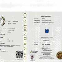 8.58 Ct. Blue Sapphire from Ceylon (Sri Lanka) Scan Report