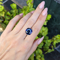 7.12 Ct. Blue Sapphire from Madagascar Life Style