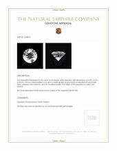 0.55 Ct. White Sapphire from Ceylon (Sri Lanka) Appraisal