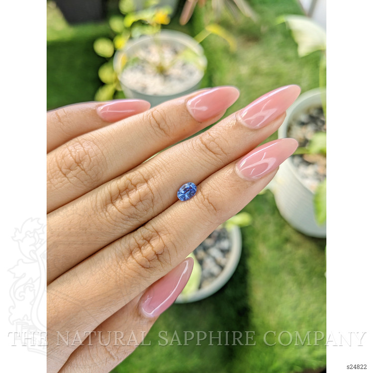 0.59 Ct. Blue Sapphire from Ceylon (Sri Lanka)