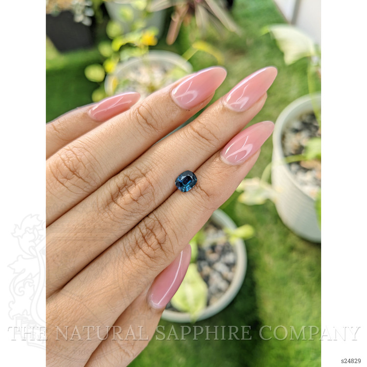 0.81 Ct. Greenish Blue Sapphire from Ceylon (Sri Lanka)