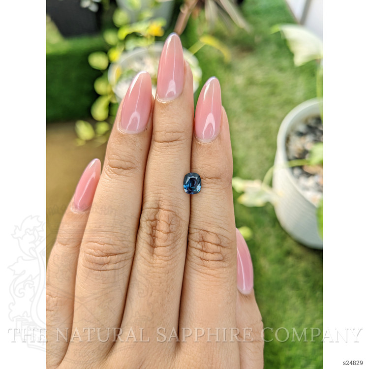 0.81 Ct. Greenish Blue Sapphire from Ceylon (Sri Lanka)