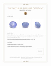 18.97 Ct. Blue Star Sapphire from Ceylon (Sri Lanka) Appraisal