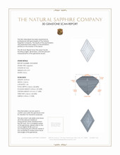 0.97 Ct. Bi Color Sapphire from Ceylon (Sri Lanka) 3 D Scan Report