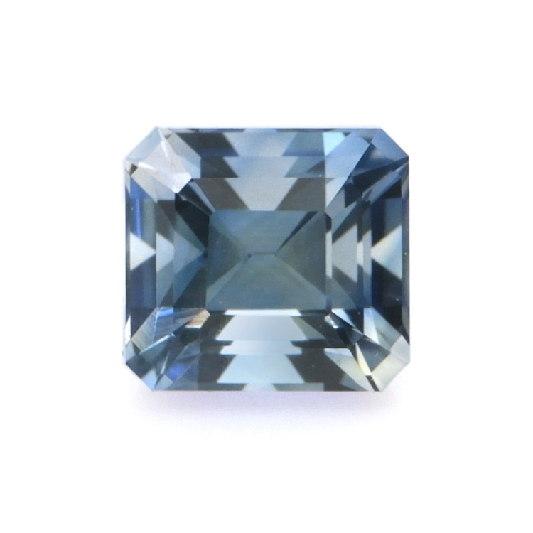 画材 Sapphire Genuine Coarse Loose Greenish Blue Sapphire - Asscher - Octagon 0.53 Ct