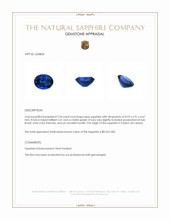 2.34 Ct. Blue Sapphire from Ceylon (Sri Lanka) Appraisal