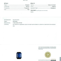 6.03 Ct. Blue Sapphire from Madagascar Scan Report