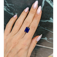 6.03 Ct. Blue Sapphire from Madagascar Life Style
