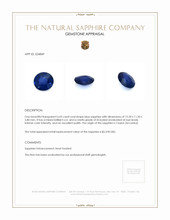 6.03 Ct. Blue Sapphire from Ceylon (Sri Lanka) Appraisal