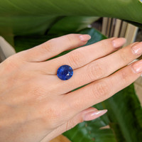 6.03 Ct. Blue Sapphire from Ceylon (Sri Lanka) Life Style