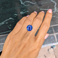 6.03 Ct. Blue Sapphire from Ceylon (Sri Lanka) Life Style