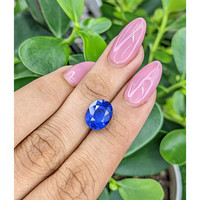 6.28 Ct. Blue Sapphire from Ceylon (Sri Lanka) Life Style