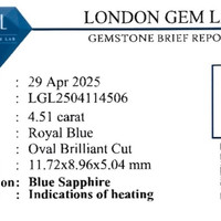 4.51 Ct. Sapphire from Ceylon (Sri Lanka) Scan Report