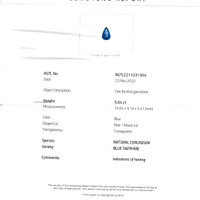 5.04 Ct. Blue Sapphire from Ceylon (Sri Lanka) Scan Report