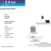 4.56 Ct. Blue Sapphire from Ceylon (Sri Lanka) Scan Report