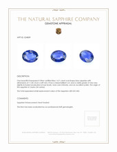 4.31 Ct. Blue Sapphire from Ceylon (Sri Lanka) Appraisal