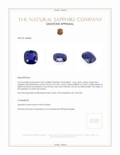 3.06 Ct. Blue Sapphire from Ceylon (Sri Lanka) Appraisal