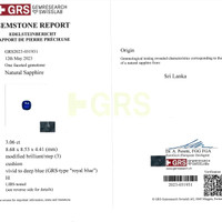 3.06 Ct. Blue Sapphire from Ceylon (Sri Lanka) Scan Report