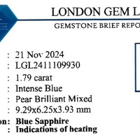1.79 Ct. Sapphire from Ceylon (Sri Lanka) Scan Report
