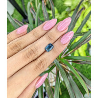 3.05 Ct. Bluish Green Sapphire from Madagascar Life Style