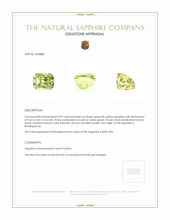 0.99 Ct. Greenish Yellow Sapphire from Madagascar Appraisal