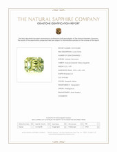0.99 Ct. Greenish Yellow Sapphire from Madagascar Scan Report