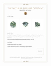 0.61 Ct. Bluish Green Sapphire from Madagascar Appraisal